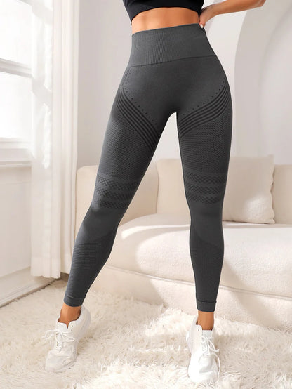 High Waisted Sculpting Yoga Pants – Women’s Stretch Fitness Leggings with Contouring Design (Running & Workout)