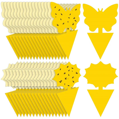 20PCS Fruit Fly & Fungus Gnat Sticky Traps – Non-Toxic Yellow Plant Bug Traps for Indoor & Outdoor Use