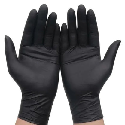 100PCS Disposable Black Nitrile Gloves for Household Use Latex Free Powder Free Gloves
