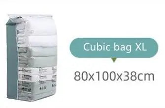 No-Pump Vacuum Storage Bags – Large Compression Bags for Clothes & Blankets (Space-Saving, Dust-Proof)