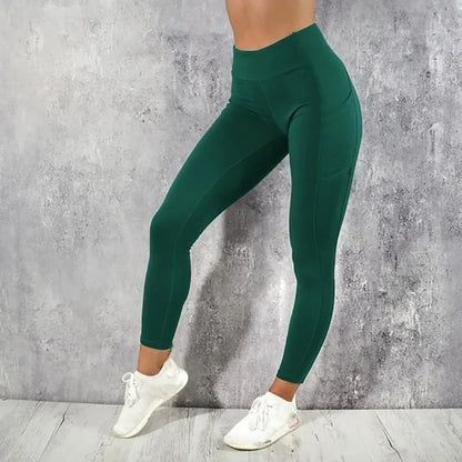 High Waist Yoga Leggings with Pocket – Stretchy Workout Tights for Women (Tummy Control & Butt Lifting Fit)