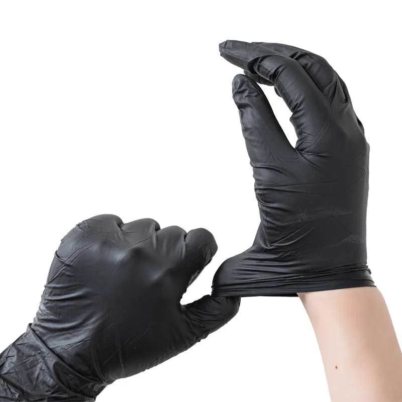 100PCS Disposable Black Nitrile Gloves for Household Use Latex Free Powder Free Gloves