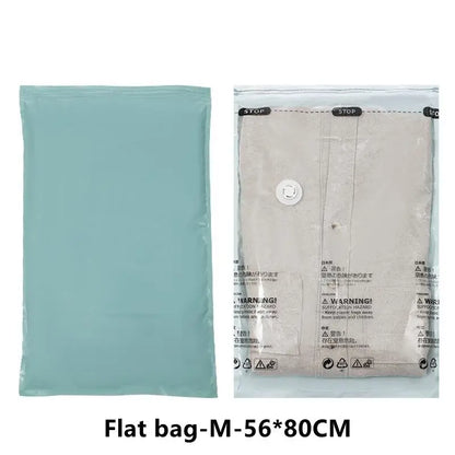 No-Pump Vacuum Storage Bags – Large Compression Bags for Clothes & Blankets (Space-Saving, Dust-Proof)