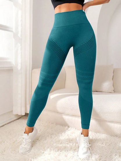 High Waisted Sculpting Yoga Pants – Women’s Stretch Fitness Leggings with Contouring Design (Running & Workout)