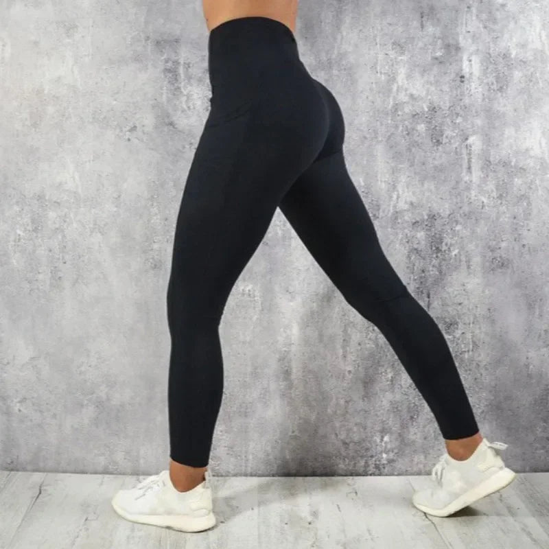 High Waist Yoga Leggings with Pocket – Stretchy Workout Tights for Women (Tummy Control & Butt Lifting Fit)