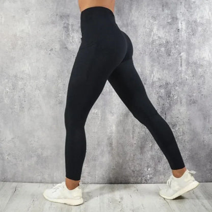 High Waist Yoga Leggings with Pocket – Stretchy Workout Tights for Women (Tummy Control & Butt Lifting Fit)