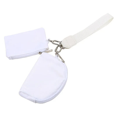 Double Pouch Wristlet Wallet – Small Zipper Keychain Coin Purse for Women Who Need All the Pockets