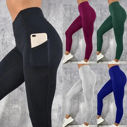 High Waist Yoga Leggings with Pocket – Stretchy Workout Tights for Women (Tummy Control & Butt Lifting Fit)
